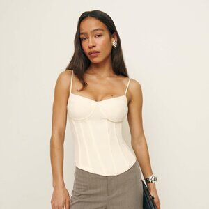 Reformation Rosetta Top Ivory - Size 0